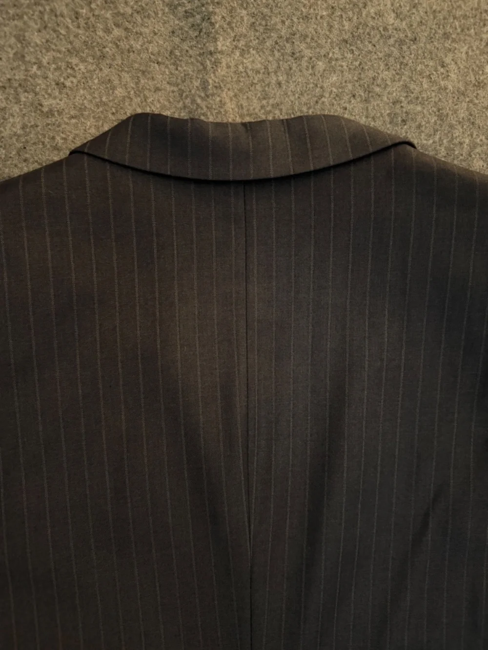 H&M Grey Slim Fit Pinstripe Blazer Jacket